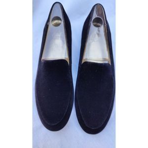 Adrianna Papell Black Velvet Loafers.